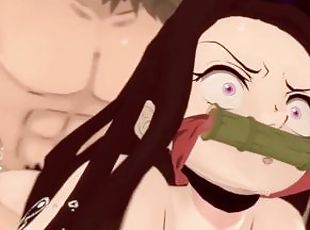 Nezuko big ass and dick react xhatihentai