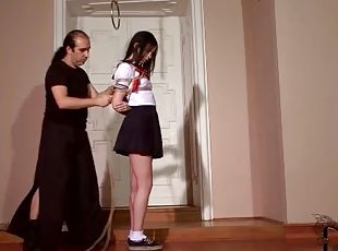 女学生, ローティーン, bdsm, パーフェクト, ボンデージ