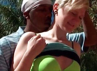 White girl bends over for anal fingering