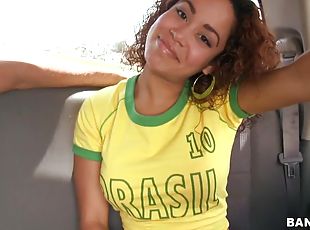 Sizzling Brazilian babe likes it big and hard