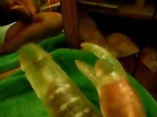 amador, brinquedo, caseiro, excitante, fudendo, webcam, dildo, sozinho