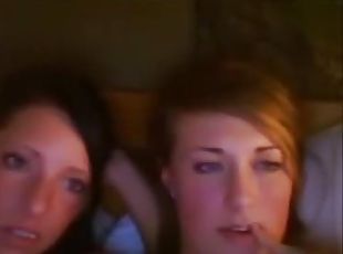Two salacious teens show their bodies for the webcam