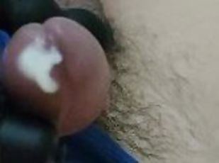 Masturbate with anal butt plug until cum dripping while wearing g s...