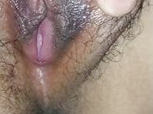 asiático, peluda, masturbación, coño-pussy, amateur, con-los-dedos, cachonda, filipino, húmedo