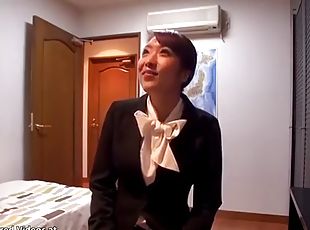 asiático, oficina, pantis, secretaria, japonés, fetichista, jefe, uniforme