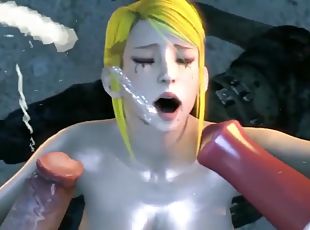 Beauty babe called Samus explores an unknown planet and takes big a...