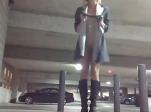 Me masturbating in a parking