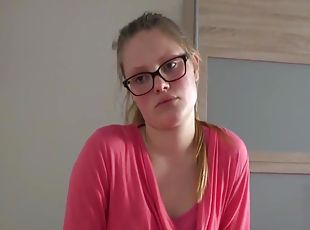 doggy, brille, dilettant, blasen, schwer, wichsen, creampie, paar, gesichtspunkt, freundin