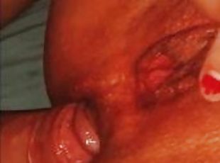 Wet Anal closeup with my husband ???? he slide in my pussy after????