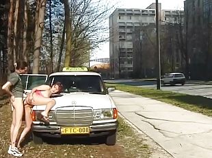 en-plein-air, public, anal, ados, voiture