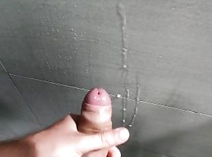 bañando, masturbación, amateur, chorro-de-corrida, polla-enorme, gay, paja, primera-persona, corrida, ducha