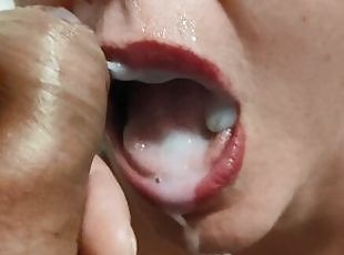 Cum in Mouth,Possessive Stepmom takes Stepson Cock slipping in her ...