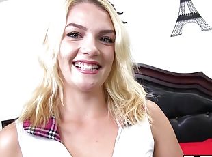 Ally Brooks can not control herself, when she sucks dick she tosses...