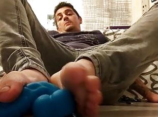 papa, masturbation, amateur, jouet, gay, pieds, résille, gode, fétiche, solo