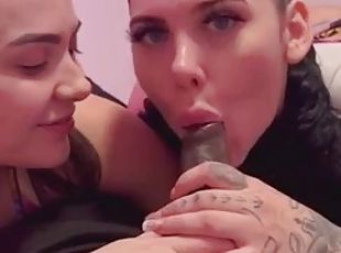 BBC double blowjob with two sexy teens I found them on youmet.fun