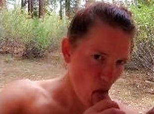Camping Cock Fucking - Misty sucks James thick then fucks him with ...