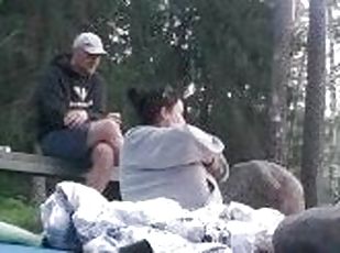 Filmed my friends from the tent in the early morning after joint an...