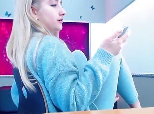 teenager, fødder, blond, webcam, kær