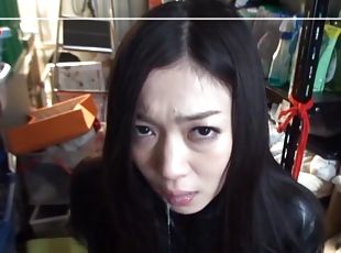 Sexy Japanese Brunette Giving A Really Hot Blowjob