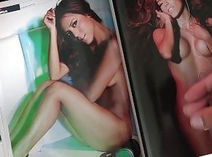 Masturbating while watching latinas in a magazine