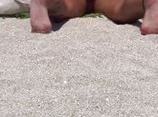 Hot tattooed blonde fingers pussy on nudist beach ????? OF lovehowi...