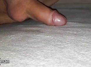 Amazing dry rubbing on my bed led me to a wet orgasm - SoloXman