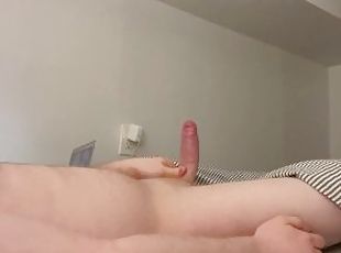 College Boy gets Hard watching Porn and can't stop Himself from Cumming