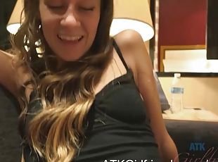You cum on Cassidy Kleins feet, hands and stomach on a POV virtual date