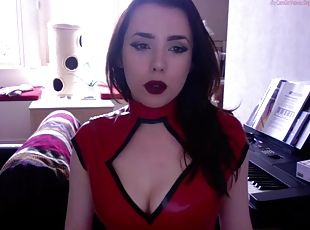 masturbation, amateur, milf, webcam, latex, solo, brunette