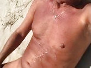 UltimateSlut Walks Around with CUM covered body after NUDE BEACH CU...