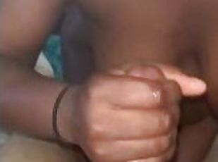 masturbation, amateur, ejaculation-sur-le-corps, ébène, énorme-bite, interracial, branlette, fantaisie, sœur, bite