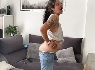 amador, mulher-madura, latina, primeira-vez, natural, rabo, fetiche, sozinho, jeans, molhado