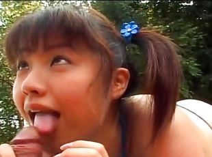 al-aire-libre, adolescente, hardcore, japonés, bikini