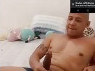 asiático, papá, amateur, chorro-de-corrida, polla-enorme, hardcore, paja, webcam, a-solas, papi