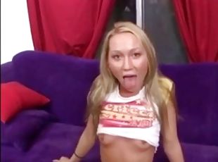 Pervert blonde swallowing compilation