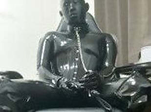 masturbation, bdsm, fetisch, latex, bondage, stövlar, maskiner-mask, gummi