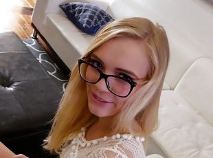 Alex Grey is a cute chick with glasses who loves to fuck hard