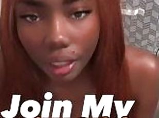 POV: Adyah on her knees dwaiting for your Big Black/White C*ck to c...