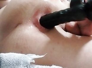 røv, behåret, onani, amatør, anal, creampie, sort, dildo, brunette