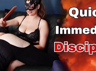 Femdom Discipline Over Knee Spanking! Bondage Ballbusting Pain BDSM...