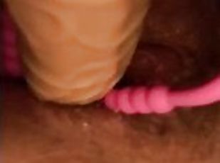 Whore fucks her pussy with dildo and speculum toy, spreads her tigh...