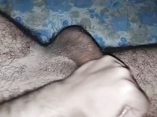 My hard cock squirting warm cum in to my mouth and dripping cum fro...