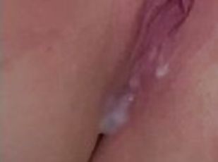 fisse-pussy, amatør, creampie, sperm, solo