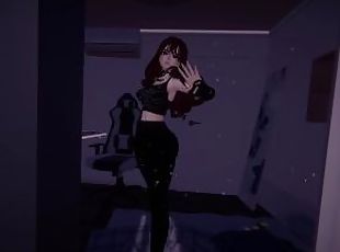 CherryErosXoXo VR sexy dances for peeping tom pervert voyeur as she...