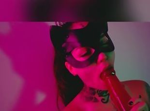 store-patter, teenager, bdsm, lille, fetish, solo, bondage, slikkepind, brunette, tatovering