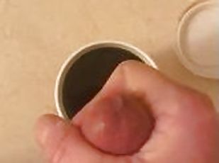 Mixing cumshot creamer into your coffee. Does cum float or dissolve...