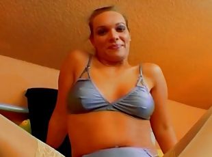 Sexy german beauty gets her amazing boobs covered in cum