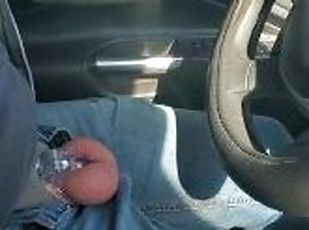 VERY RISKY ALMOST SEE! Told me to drive her around Exposed Chastity...