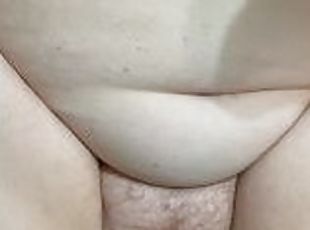 (POV BREEDING CREAMPIE) Breeding thick busty BBW plump hairy pussy