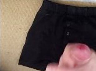 Guy Jerks Off On Straight Bros Boxers
